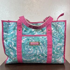 Lilly Pulitzer Pink and Teal Tote Bag